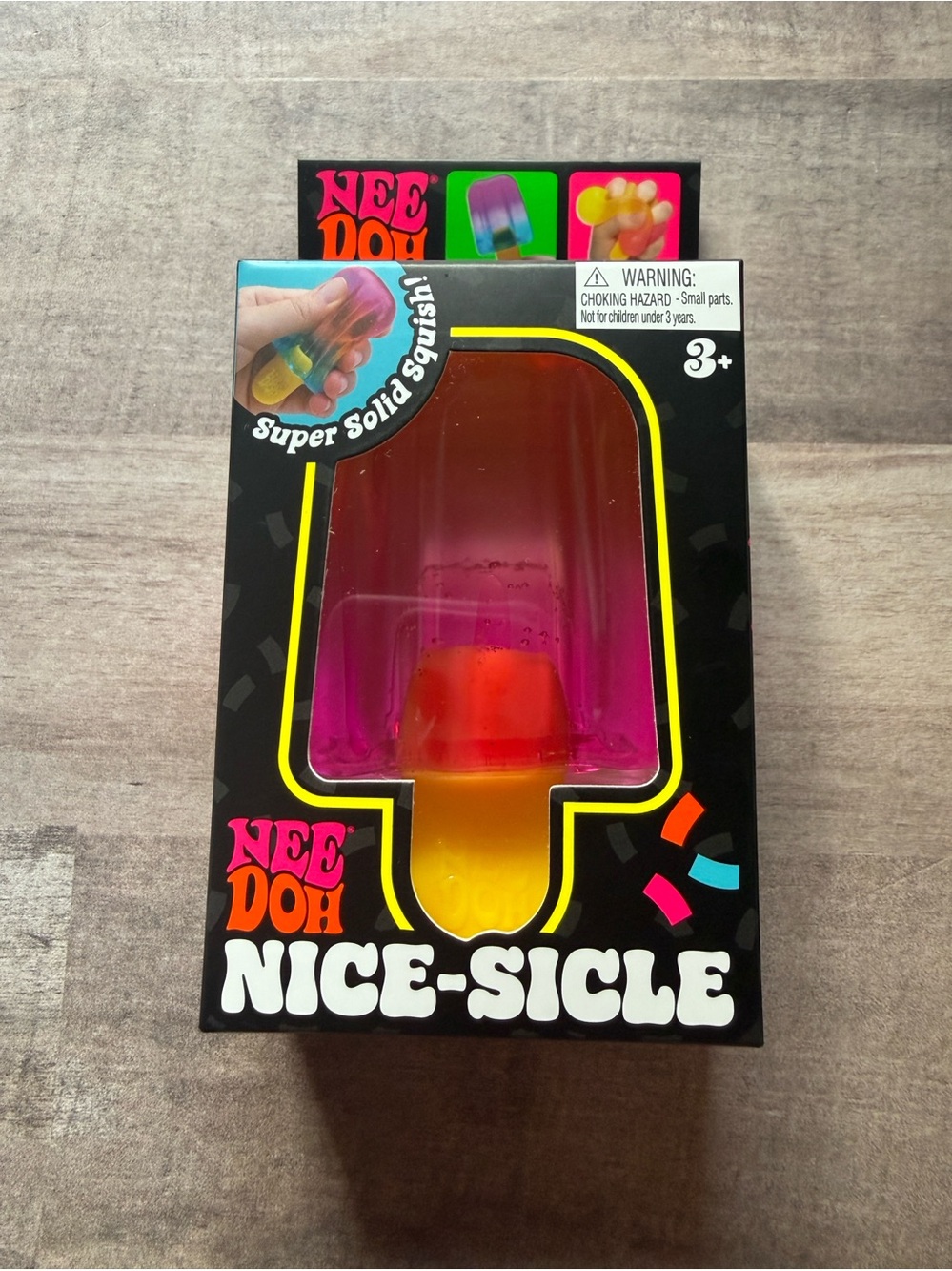 Nice-Sicle NeeDoh Popsicle squishy Toy - Pink & Orange
